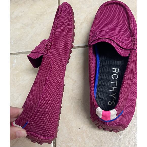 Rothy's women's The Driver loafer Raspberry slip-on size 7.5 - Picture 5 of 9